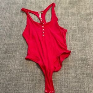 Red bodysuit